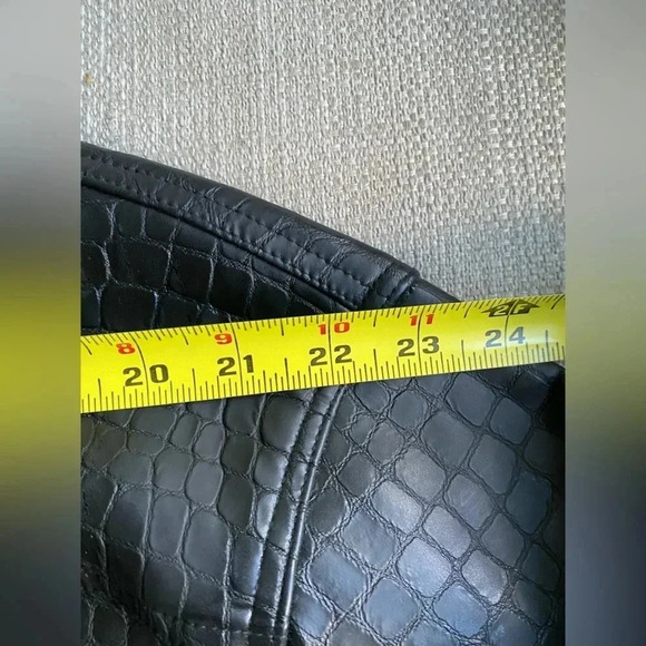 Jason Bunin Leather Jacket Men’s Large Black Motorcycle Y2K Vintage - Picture 8 of 9